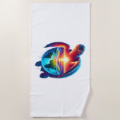 サンセットウミガメ ビーチタオル (正面)