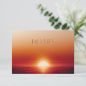 サンセットエレガントなウェディング詳細カード エンクロージャーカード (スタンド正面)