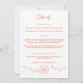 サンセットエレガントオレンジオールイン結婚ズ 招待状 (裏面)