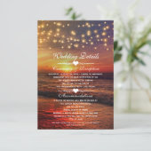 サンセットエレガントビーチサマー結婚ズ詳細カード 招待状 (スタンド正面)