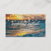 サンセットエレガントビーチサマー結婚ズWebサイトカード エンクロージャーカード (正面)