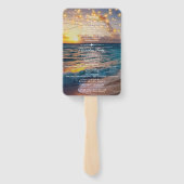 サンセットエレガントビーチサマー結婚式 プログラム ハンドファン (裏面)