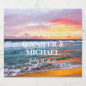 サンセットエレガントビーチトロピカルサマーエレガント リキュールボトルラベル (シングルラベル)