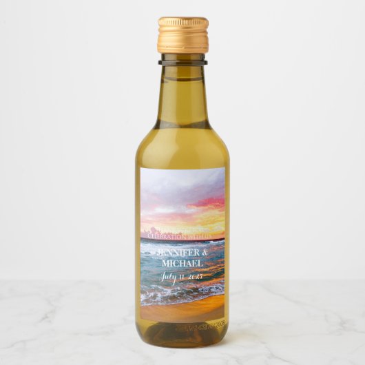 サンセットエレガントビーチトロピカルサマーエレガント ワインラベル (正面)