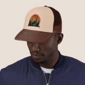 サンセットエレファント自然風景 キャップ (インサイチュ)