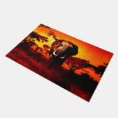 サンセットエレファント ドアマット (アングル)