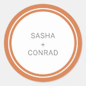 サンセットオはっきりしたロ縁どモダンング ラウンドシール (正面)