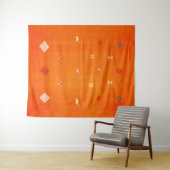 サンセットオアシス:オレンジ伝統ボホモロッコアート タペストリー (インサイチュ(横))