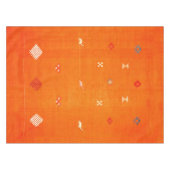 サンセットオアシス：オレンジ伝統ボホモロッコ テーブルクロス (正面(横))