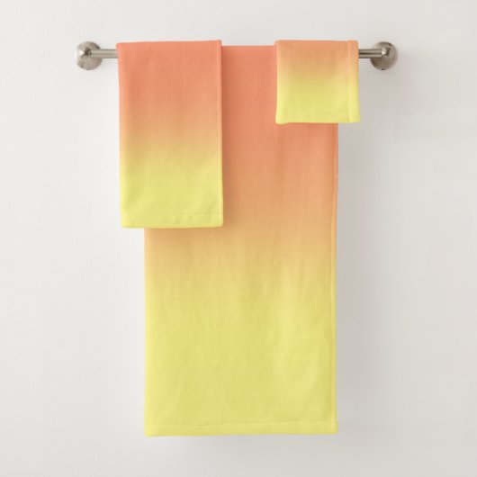 サンセットオグラデーションレンジ&イエロー バスタオルセット (インサイチュ)