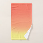 サンセットオグラデーションレンジ&イエロー バスタオルセット (ハンドタオル)