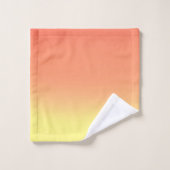 サンセットオグラデーションレンジ&イエロー バスタオルセット (ウォッシュタオル)