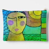 サンセットオリジナル抽象芸術アート アクセサリーポーチ (裏面)