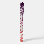 サンセットオレンジとバイオレットマンダラモノグラム Case-Mate iPhoneケース (裏面 / 右)