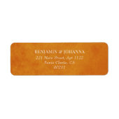 サンセットオレンジウォーター結婚カラー差出人住所 ラベル (正面)