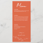 サンセットオレンジエレガフォーマルントウェディング メニュー (正面)