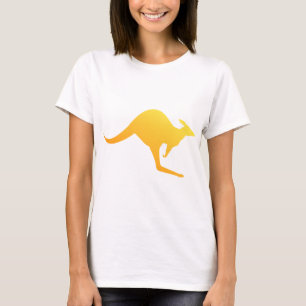 サンセットオレンジオーストラリアカンガルーホッピング Tシャツ