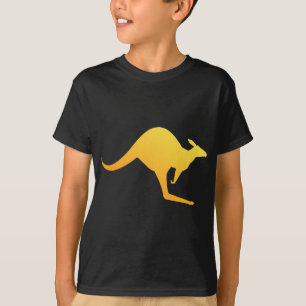 サンセットオレンジオーストラリアカンガルーホッピング Tシャツ