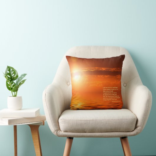 サンセットオレンジゴールデンスカイシーオブインスピレーション金ゴールド クッション (椅子)