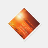 サンセットオレンジゴールデンスカイシーオブインスピレーション金ゴールド スタンダードカクテルナプキン (角)