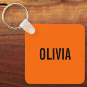 サンセットオレンジモダン色の名前 |トレンディーミニマル キーホルダー (正面)