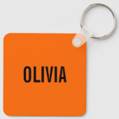 サンセットオレンジモダン色の名前 |トレンディーミニマル キーホルダー (裏面)