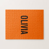 サンセットオレンジモダン色の名前 |トレンディーミニマル ジグソーパズル (横)