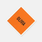 サンセットオレンジモダン色の名前 |トレンディーミニマル スタンダードカクテルナプキン (角)