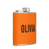 サンセットオレンジモダン色の名前 |トレンディーミニマル フラスク (右)