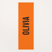 サンセットオレンジモダン色の名前 |トレンディーミニマル ヨガマット (正面)