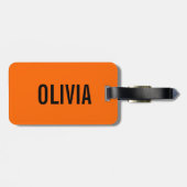 サンセットオレンジモダン色の名前 |トレンディーミニマル ラゲッジタグ (裏面横)