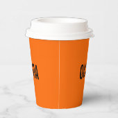 サンセットオレンジモダン色の名前 |トレンディーミニマル 紙コップ (右)