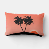 サンセットオレンジランバーに対するパームツリーシルエット ランバークッション (裏面)