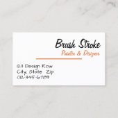 サンセットオレンジ抽象芸術水彩占い 名刺 (裏面)