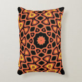 サンセットオレンジ抽象芸術 アクセントクッション (正面(垂直))