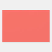 サンセットオレンジ無地の色 ラッピングペーパーシート (正面)