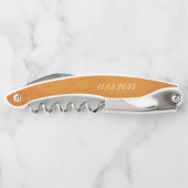 サンセットオレンジ色のカスタムウェディングありがとう好意 ソムリエナイフ (裏面)