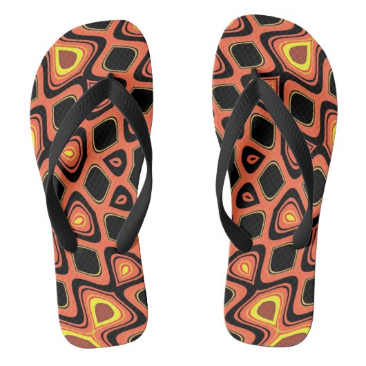 サンセットオレンジ ビーチサンダル (フットベッド)