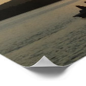 サンセットオンアディロンドック湖 ポスター (角)