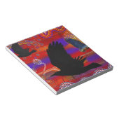 サンセットオンウェンドウリーオーストラリア先住民アート ノートパッド (アングル)