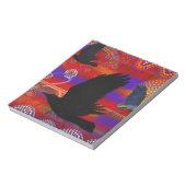 サンセットオンウェンドウリーオーストラリア先住民アート ノートパッド (回転)