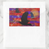 サンセットオンウェンドウリーオーストラリア先住民アート 長方形シール (バッグ)