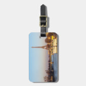 サンセットオンエッフェルタワーとポンルーエル – パリ ラゲッジタグ (正面縦)