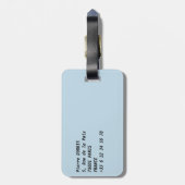 サンセットオンエッフェルタワーとポンルーエル – パリ ラゲッジタグ (裏面縦)