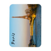 サンセットオンエッフェルタワーアンドポントルエルパリ マグネット (縦)
