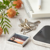 サンセットオンカンデリ沼地、アフリカ産のスプーンビル キーホルダー (側面)