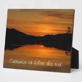 サンセットオンキツネレイク；カスタマイズ可能 フォトプラーク (側面)