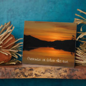 サンセットオンキツネレイク；カスタマイズ可能 フォトプラーク (側面)