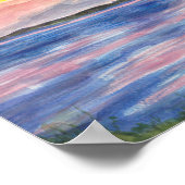 サンセットオンケレーズアイランドウォーターカラープリント ポスター (角)