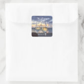 サンセットオンサンセットビーチ結婚式 スクエアシール (バッグ)